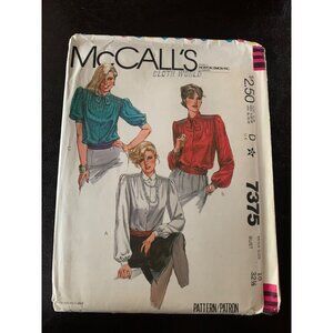McCall's Misses Blouse Sewing Pattern Size 10 7375 - Uncut 1980s